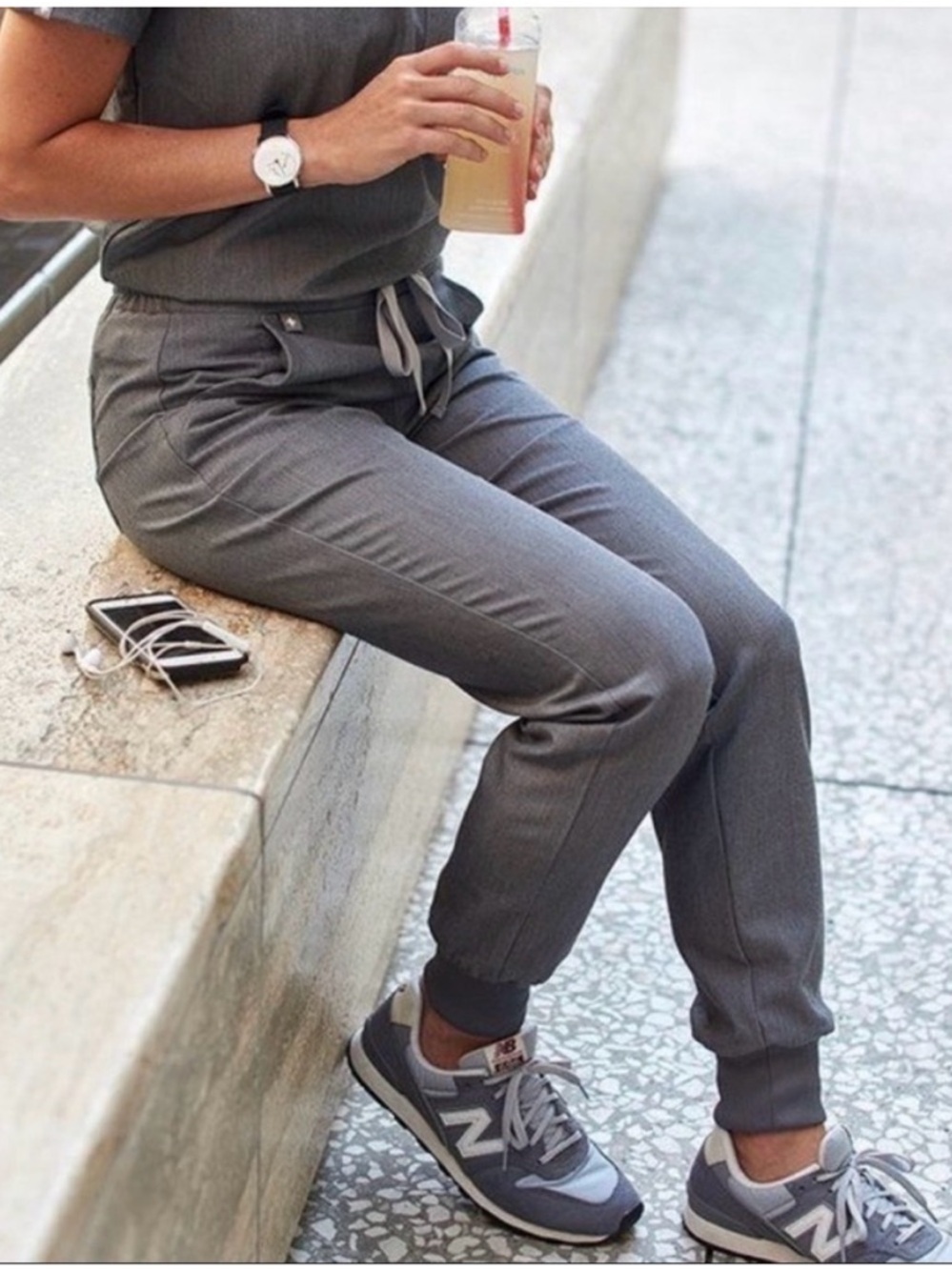 Figs Grey Zamora Jogger Scrub Pants